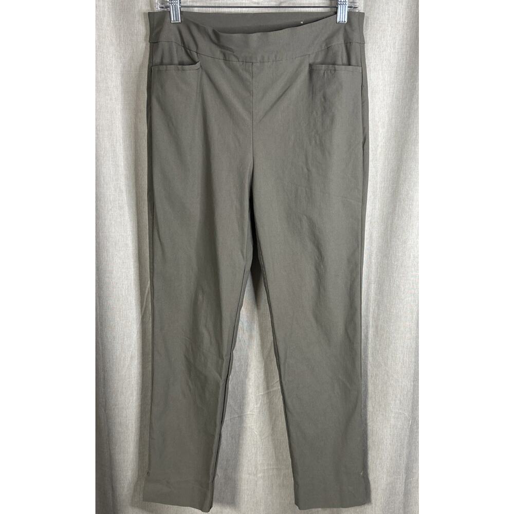 Chico's Ankle Pants Women’s Size 8 - Brown Pull On Stretch 32x26 Mid Rise Skinny